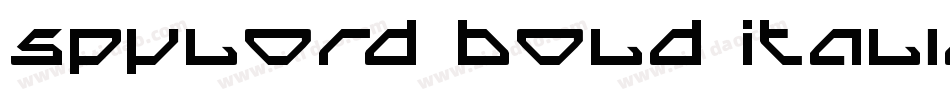 Spylord Bold Italic字体转换
